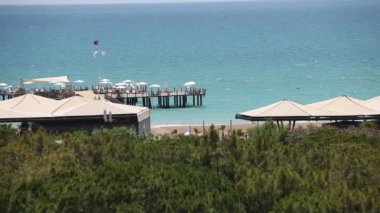 Masmavi Denizi ve beach resort, Marmaris İlçesi, güneybatı Türkiye'nin turkuaz Coast havadan görünümü