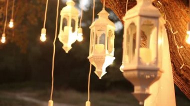 Dekoratif antika edison stil filaman woods, cam fener, lamba dekorasyon Bahçe geceleri asılı ampuller, sihirli orman, ampuller ve kızdırma orman ağacında dayan