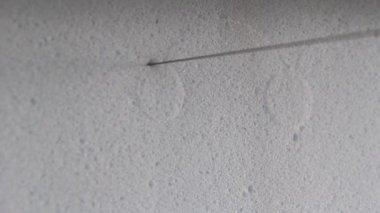 Polipropilen küp kesme makinesi, fabrika yatak, koltuk yıkama köpük, odak, makro closeup