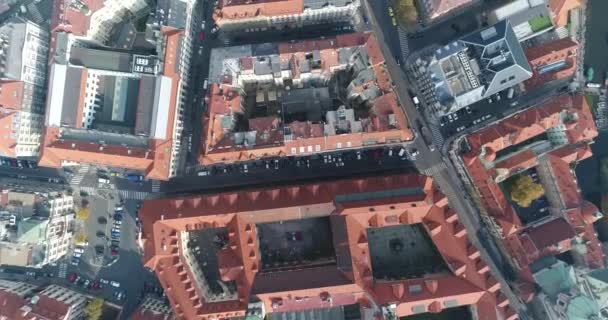 Vista panoramica dall'alto sul Castello di Praga, aerea della città, Città Vecchia, Praga — Video Stock