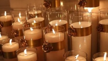 Dekoratif, yeni yıl, yılbaşı, yılbaşı süsleri, dioctration bir yeni yıl partisinde mumlar