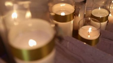 Dekoratif, yeni yıl, yılbaşı, yılbaşı süsleri, dioctration bir yeni yıl partisinde mumlar