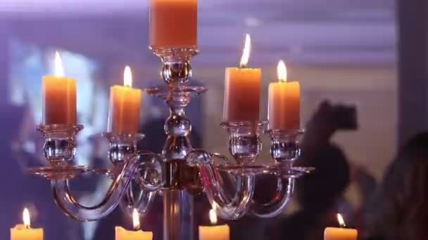 Candele decorative, Capodanno, Natale, decorazioni di Capodanno, diocesi a una festa di Capodanno — Video Stock