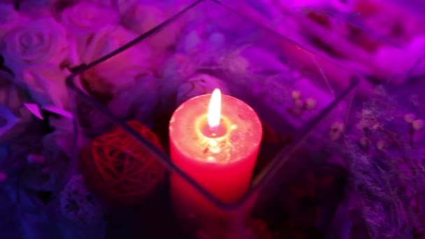 Candele decorative, Capodanno, Natale, decorazioni di Capodanno — Video Stock