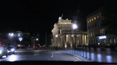 Alan ve Berlin, Zafer Anıtı, Siegessaule, Berlin, Ekim 2017 panoramik Zafer Anıtı önünde karayolu