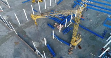 Bitki inşaat, endüstriyel dış, büyük bir fabrika, Sanayi Dış, inşaat sitesi, metal ve beton yapılar, inşaat makinaları, inşaat,