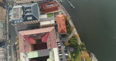 Prague Castle, hava üzerinde yukarıdan panoramik şehir, yukarıdan Prag, uçuş şehri, cityscape görüntüleyin ana sayfa görünümü, Vltava Nehri, Charles Köprüsü, Prag