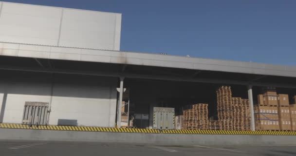 Gran almacén moderno, gran almacén con muchas cajas — Vídeos de Stock