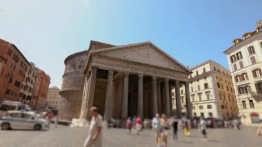 Pantheon Rome, tüm tanrıların tapınağı. Pantheon Roma 'nın dışı, İtalya