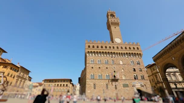 페키오 광장 (Palazzo Vecchio Florence) 근처의 해왕성 분수. 플로렌스 시청이요. 시뇨리아 광장 — 비디오