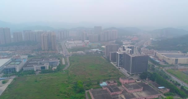 Chiński przemysłowy widok z lotu ptaka. Rozpiętość na obszarze przemysłowym w Chinach — Wideo stockowe