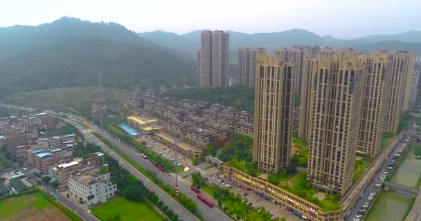 中国の都市の睡眠エリア。近代的な美しい都市、中国 — ストック動画