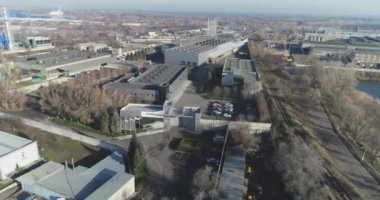 Modern fabrika manzarası, endüstriyel dış görünüş, büyük güzel fabrika manzarası.