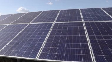 Yenilenebilir güneş enerjisi. Güneş paneli yakın plan