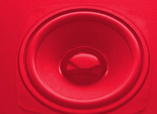 Hoparlör woofer kırmızı detaylar kapatın