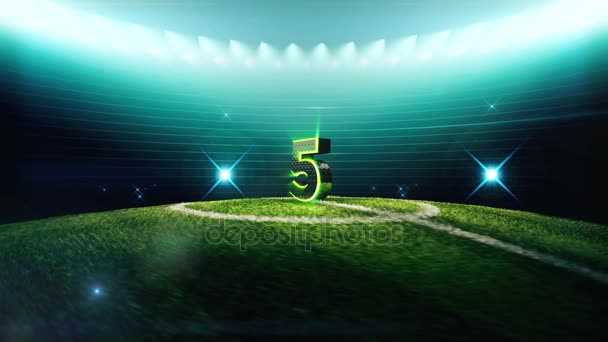 Futebol Countdown-Individual — Vídeo de Stock