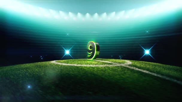 Voetbal Countdown-individueel — Stockvideo