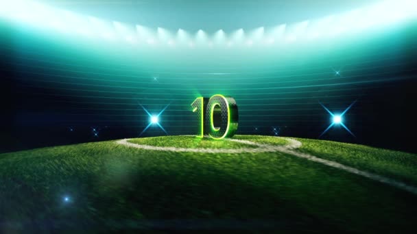 Futebol Countdown-Individual — Vídeo de Stock