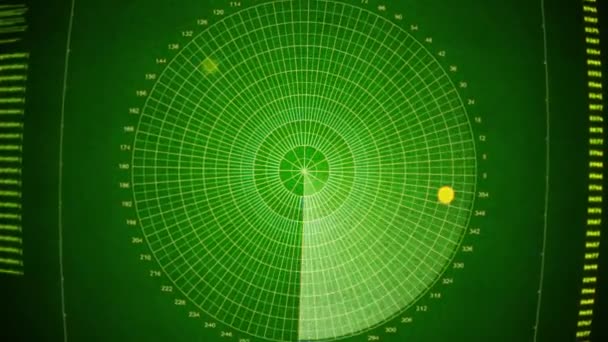 Schermo sonar verde — Video Stock