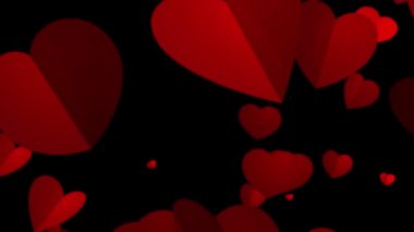 Sevgililer günü ve düğün için kalpleri arka plan animasyon.