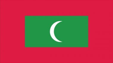 Maldivler bayrağı geçiş 4k