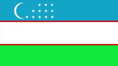 Özbekistan bayrağı geçiş 4k