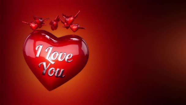 발렌타인과 결혼에 대 한 하트 배경 애니메이션. — 비디오