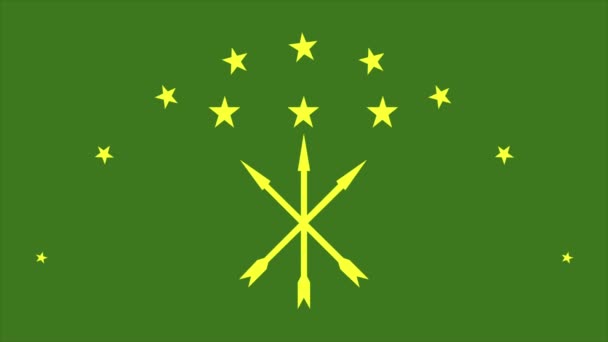 Adygea 国旗过渡 4 k — 图库视频影像