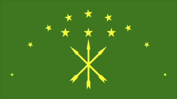 Adygea Flag Overgang 4K – Stock-video