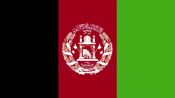 Переход к флагу Афганистана 4K — стоковое видео