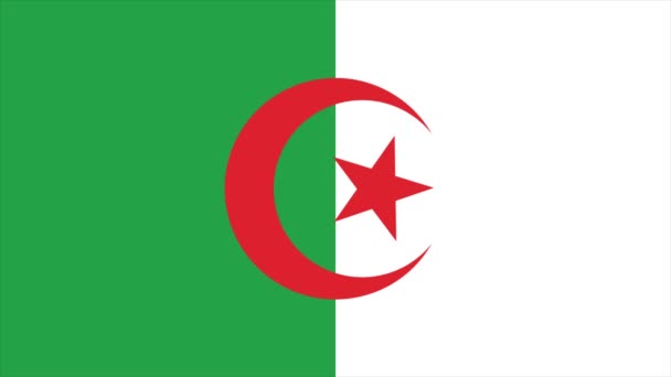 Algeria Bandiera Transizione 4K — Video Stock