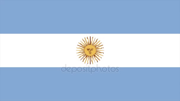Argentina Bandiera Transizione 4K — Video Stock