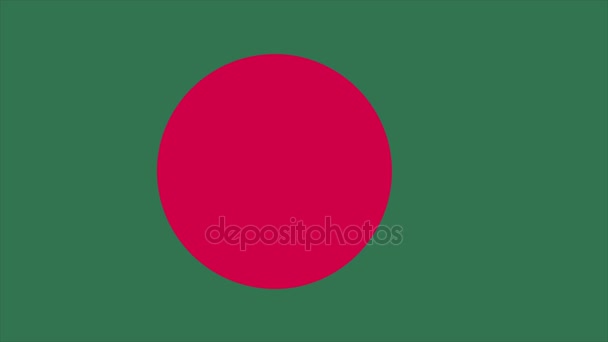 Transición de la bandera de Bangladesh 4K — Vídeo de stock