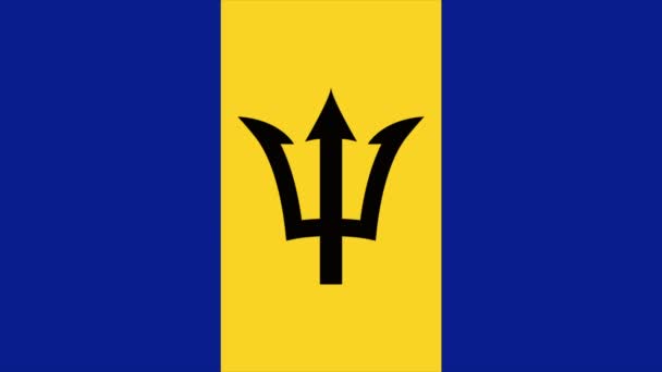 Barbados Flagge Übergang 4k — Stockvideo