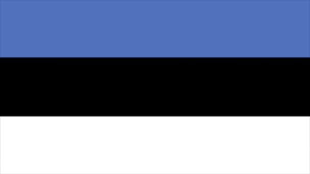 Vlajka Estonska přechod 4k — Stock video