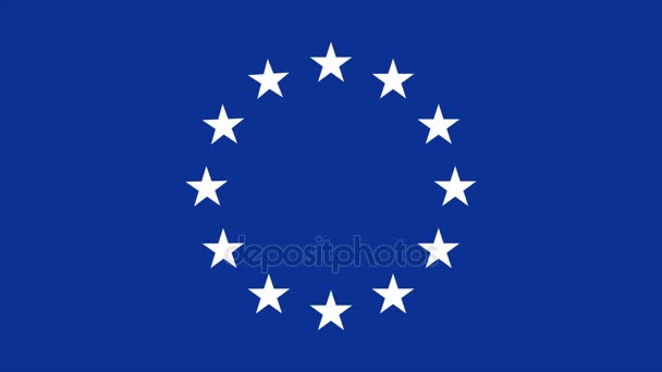 Transition du drapeau de l'Union européenne 4K 
