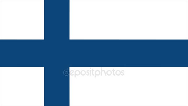 Finland vlag overgang 4k — Stockvideo