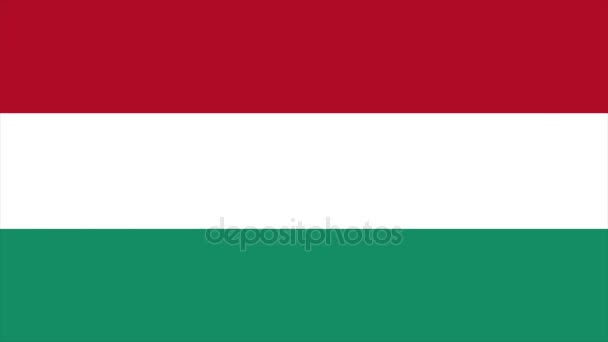 Флаг Венгрии Переход 4K — стоковое видео
