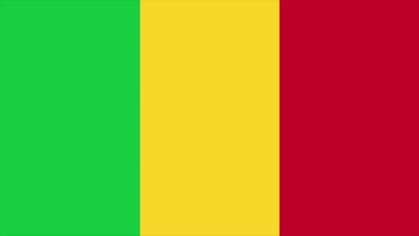 Vlag van Mali overgang 4k — Stockvideo