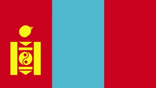 Прапор Монголії перехід 4 к — стокове відео