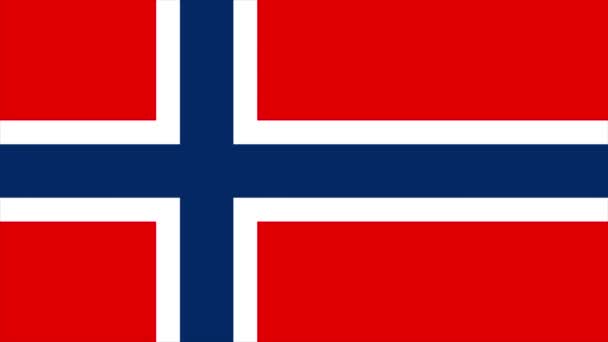 Norvégia lobogója átmenet 4k — Stock videók