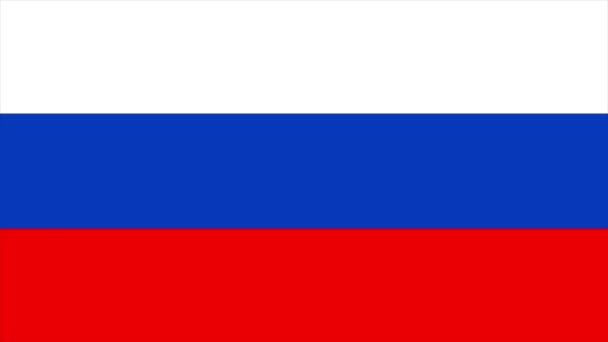 Переход на российский флаг 4К — стоковое видео