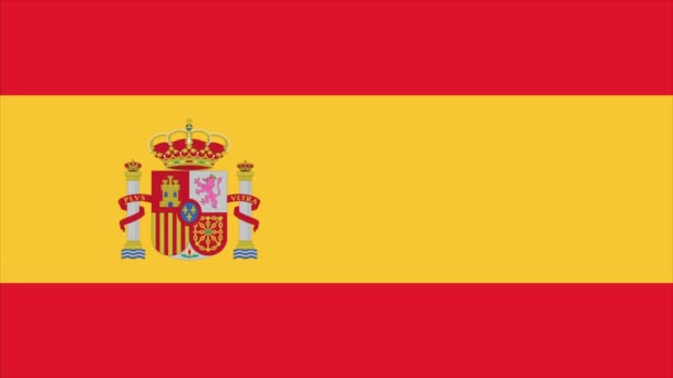 Флаг Испании Переход 4K — стоковое видео