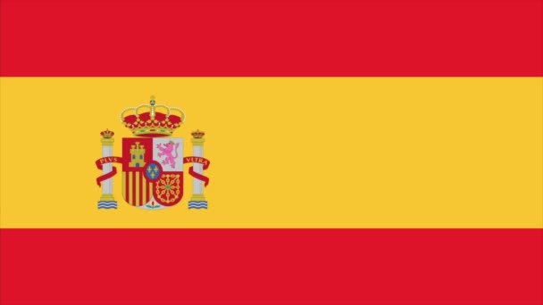 Spanien Flagge Übergang 4k — Stockvideo