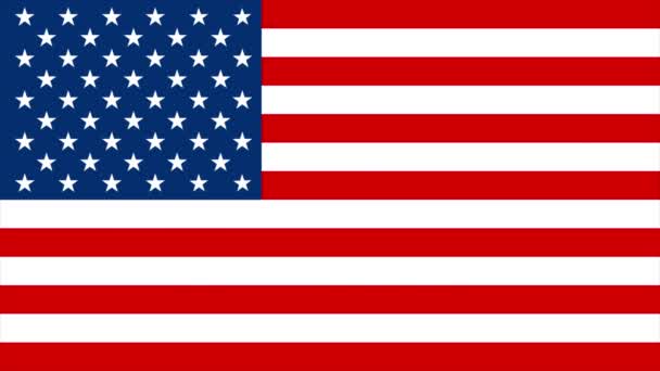 Estados Unidos de América Bandera Transición 4K — Vídeo de stock
