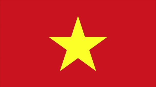 Vietnam Bandiera Transizione 4K — Video Stock