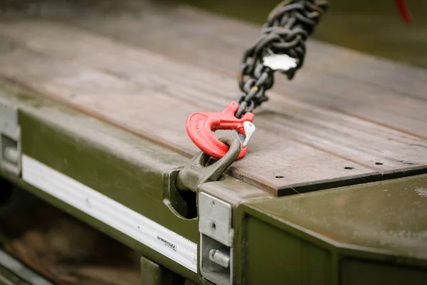 Heavy metal chain and hook — Stock Photo, Image