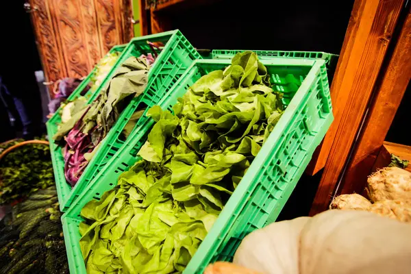 Salat auf dem Markt — Stockfoto