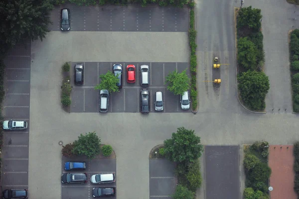 stock image View from above of parked cars