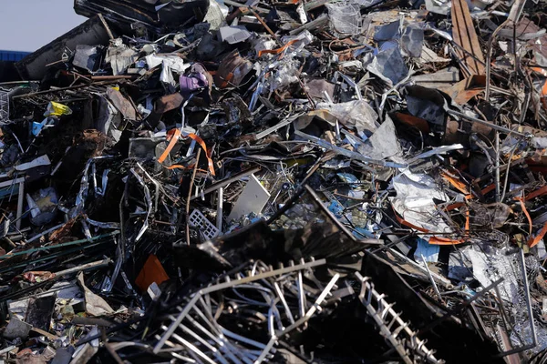 Scrapheap Junkyard Car Parts Metal Plastic Waste — Stock Photo, Image